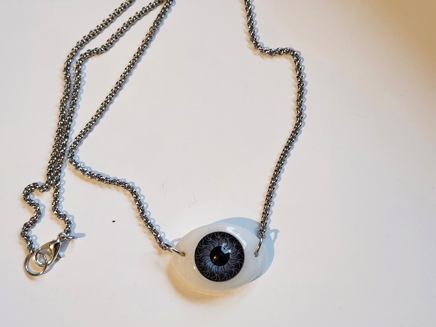 Realistic Eye Statement Pendant Necklace