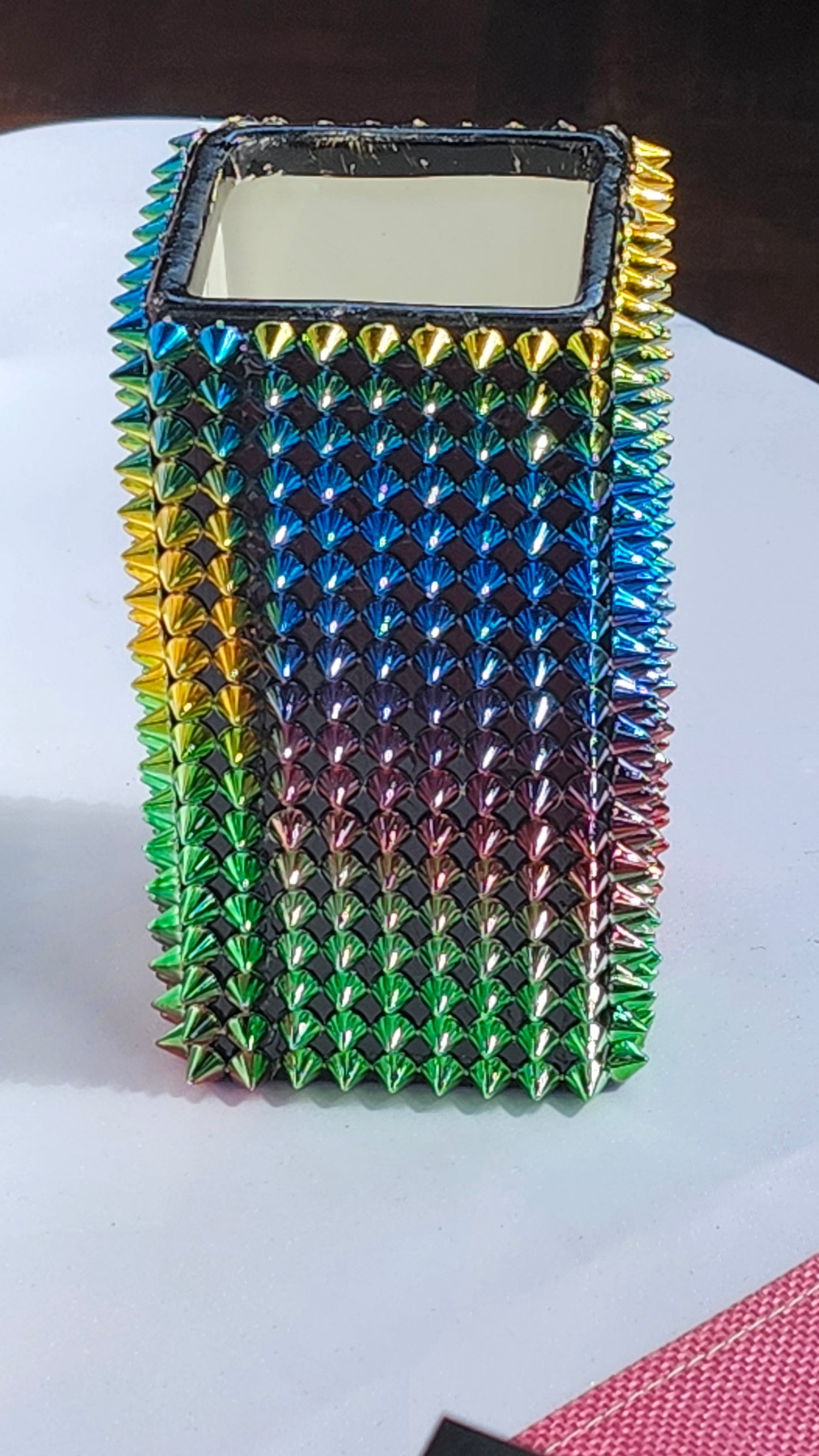 Rainbow Multicoloured Studs Vase