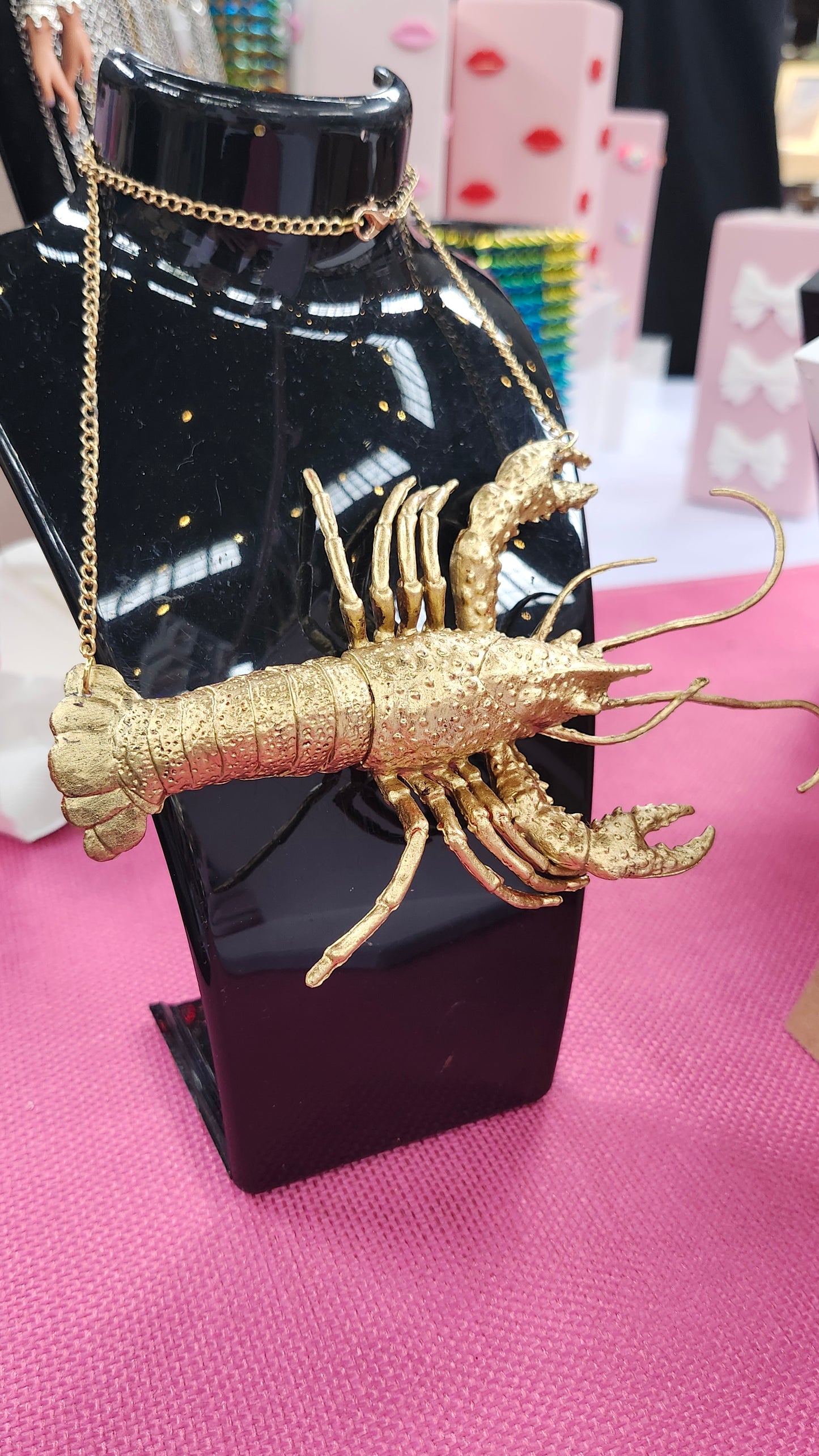 Large Gold Coloured Lobster statement necklace