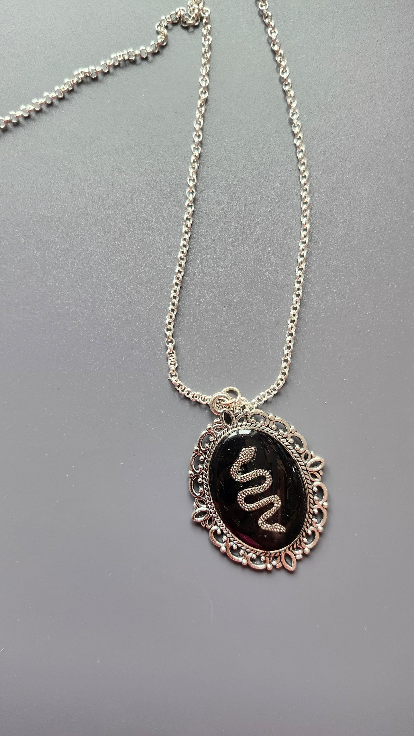 Gothic Halloween Pendant Snake Necklace