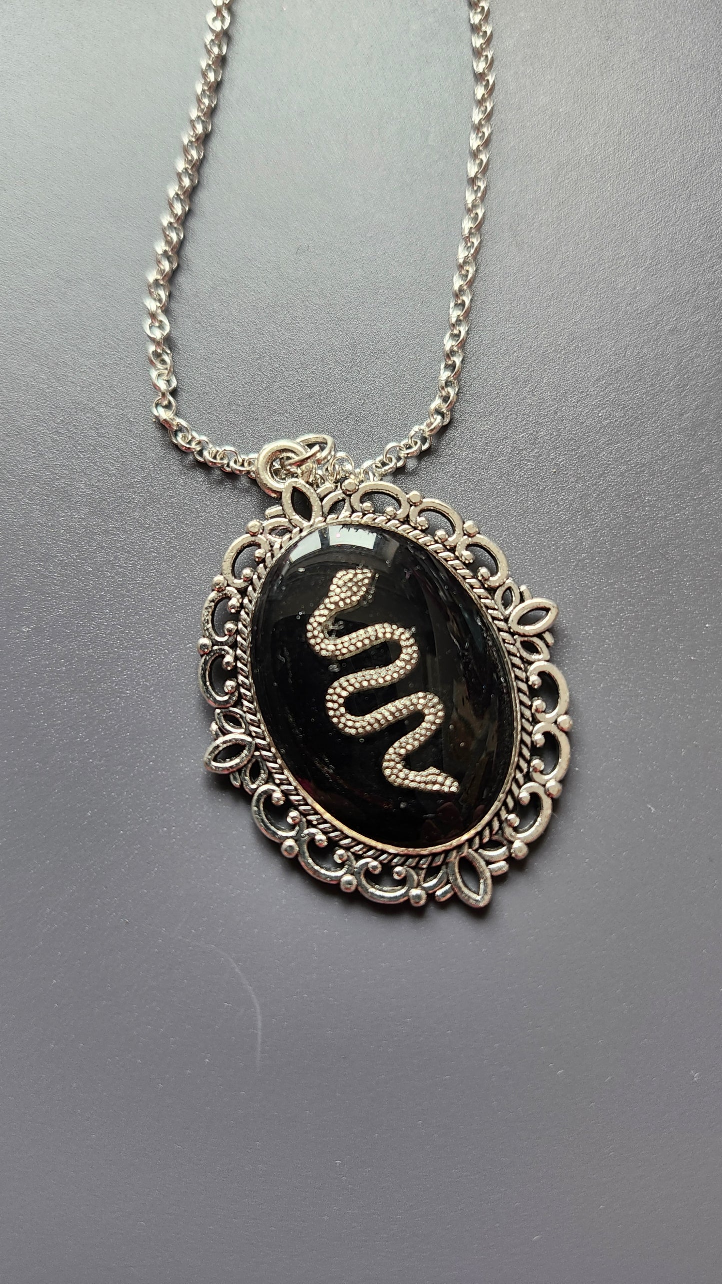 Gothic Halloween Pendant Snake Necklace