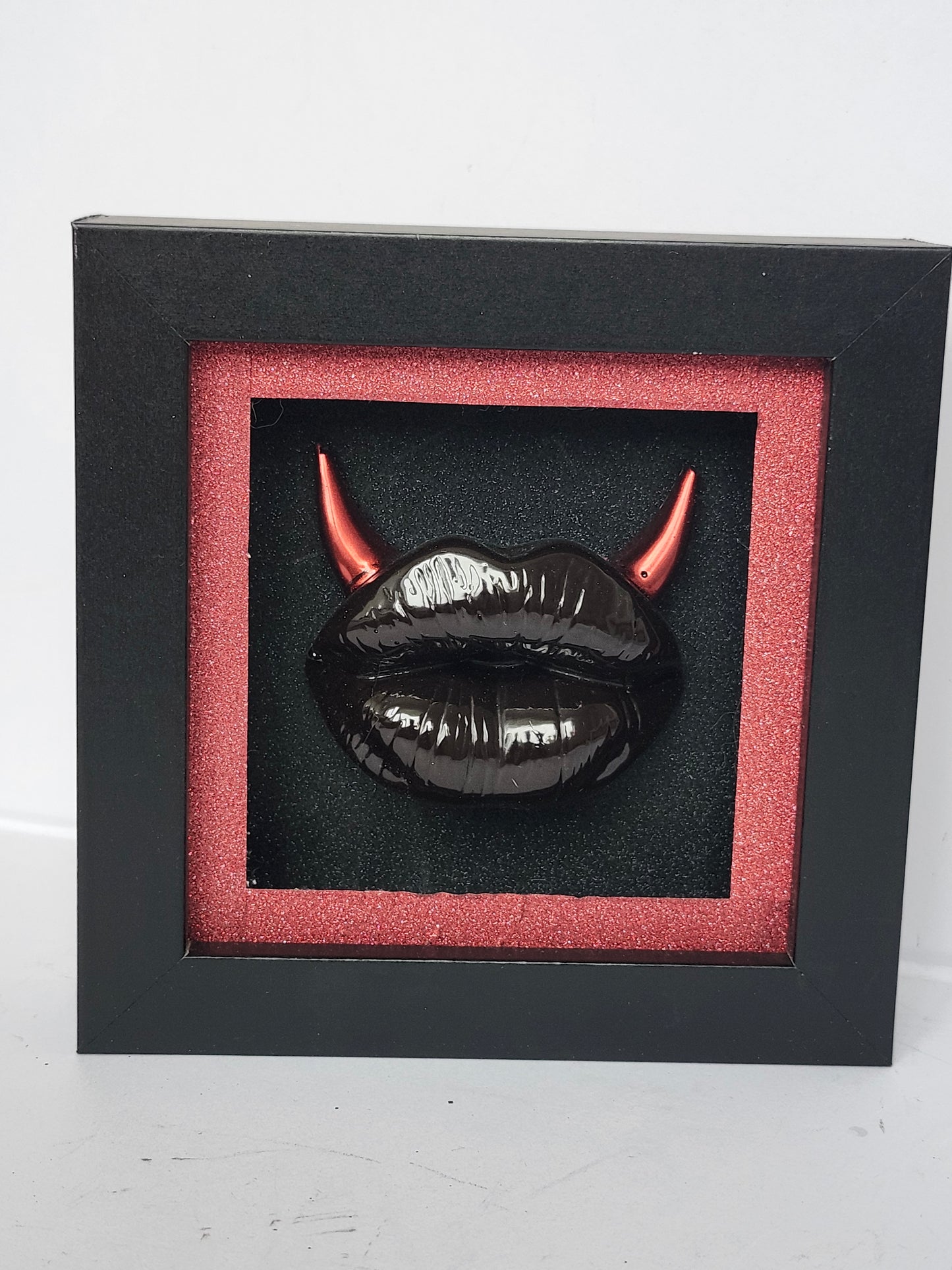 3D Black Devil Lips Gothic Picture 💋