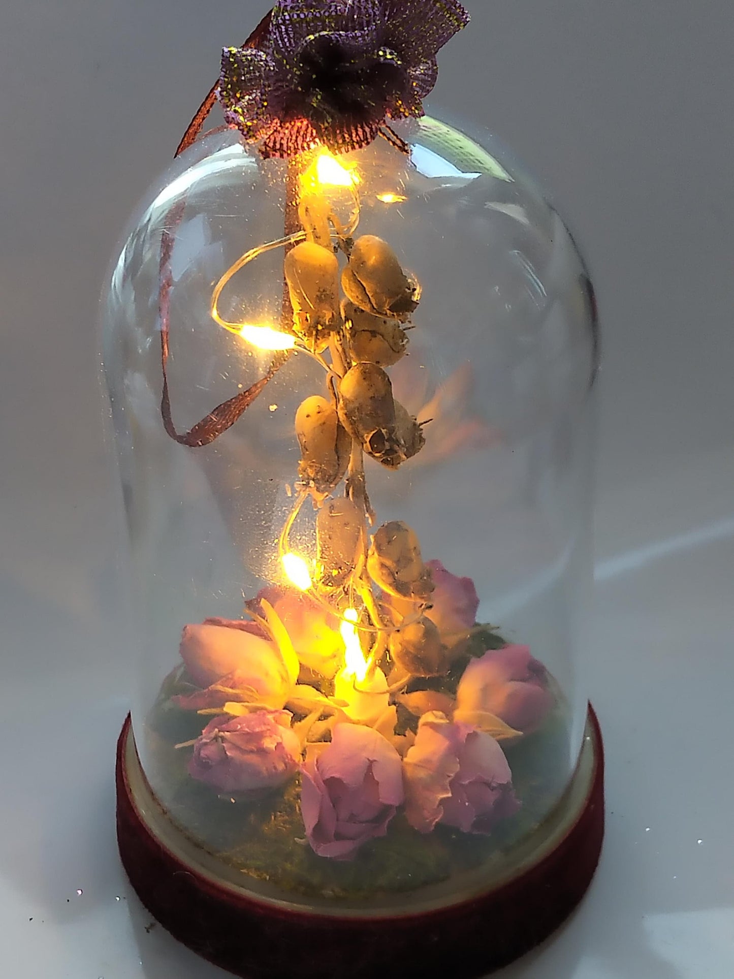 Light Up Dome Skulls n Roses
