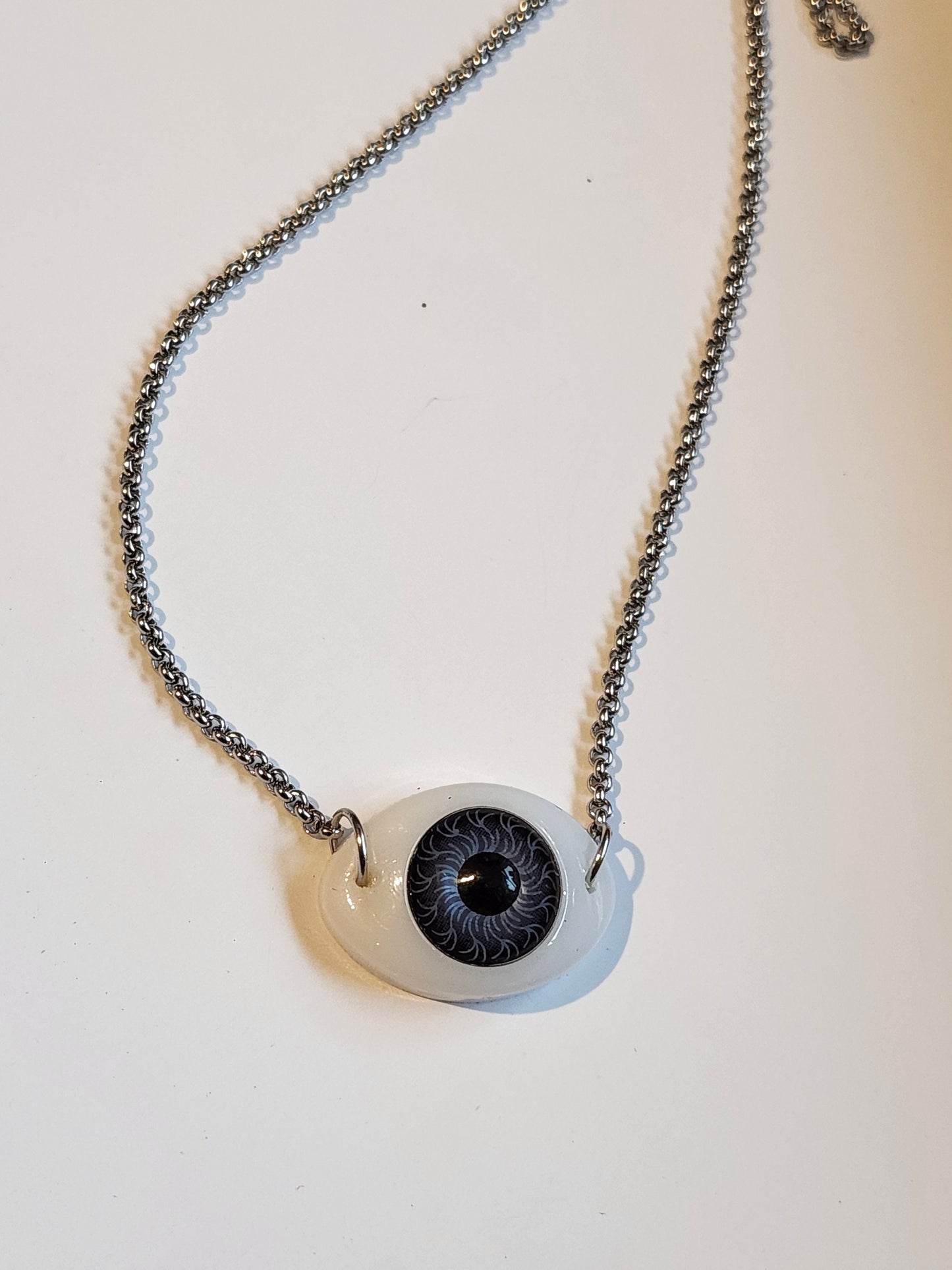 Realistic Eye Statement Pendant Necklace