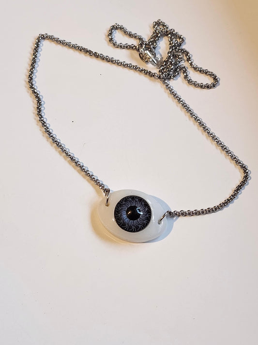 Realistic Eye Statement Pendant Necklace