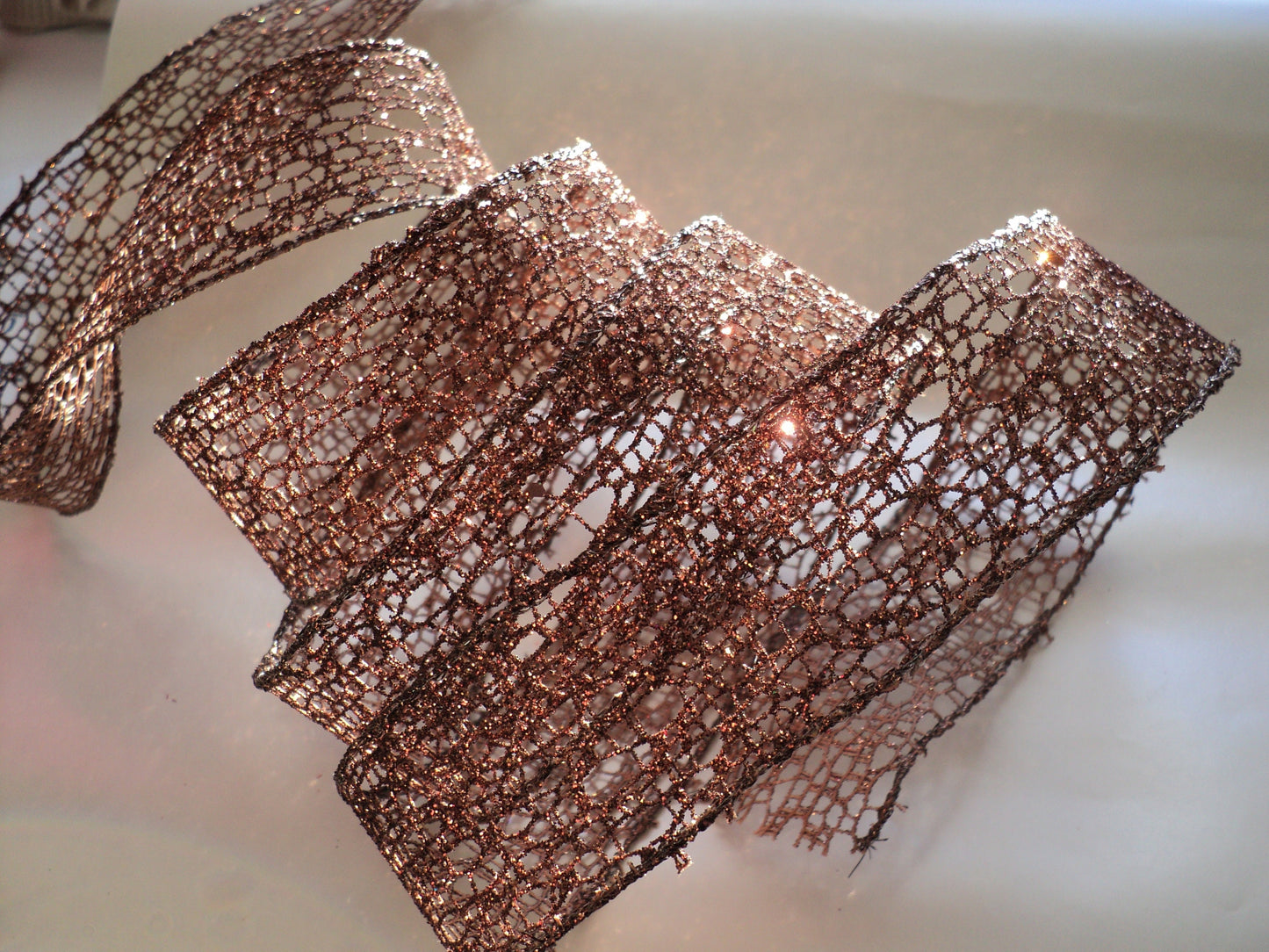 Wire Edged Christmas Ribbon 63mm/ 38mm Wide x 1 Metre