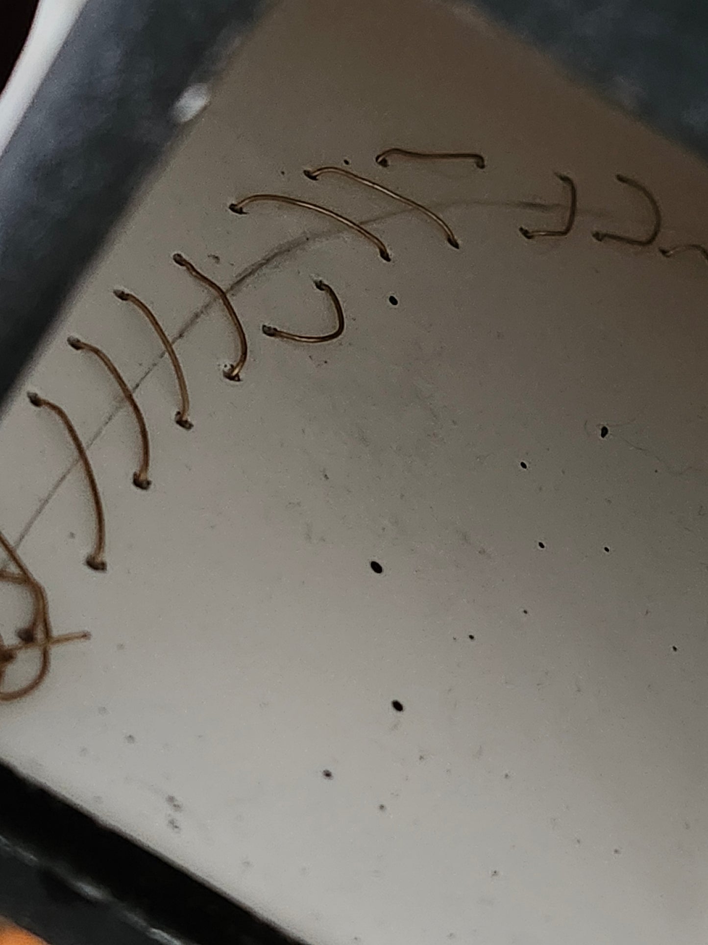 Beautifully Broken. Matte Black Wire Stitched Vase