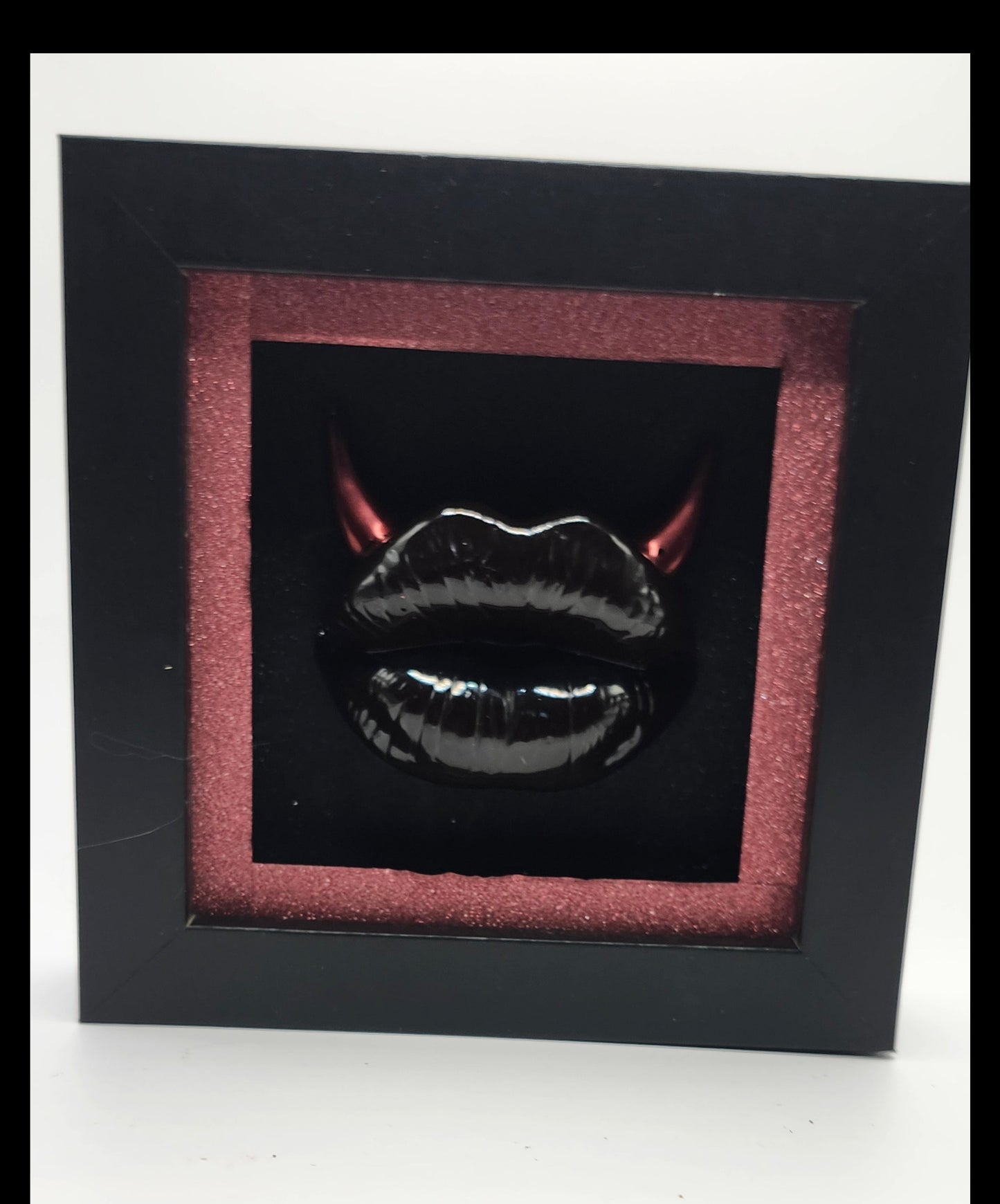 3D  Black Devil Lips Gothic Picture  💋