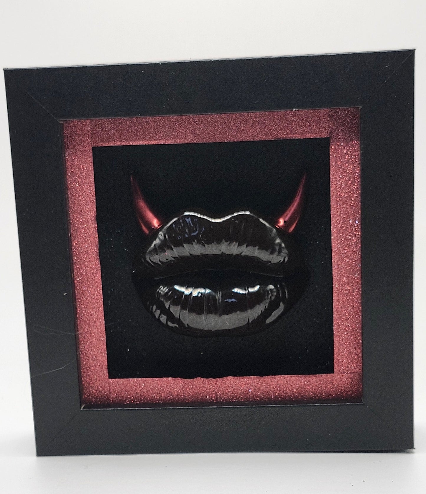 3D  Black Devil Lips Gothic Picture  💋