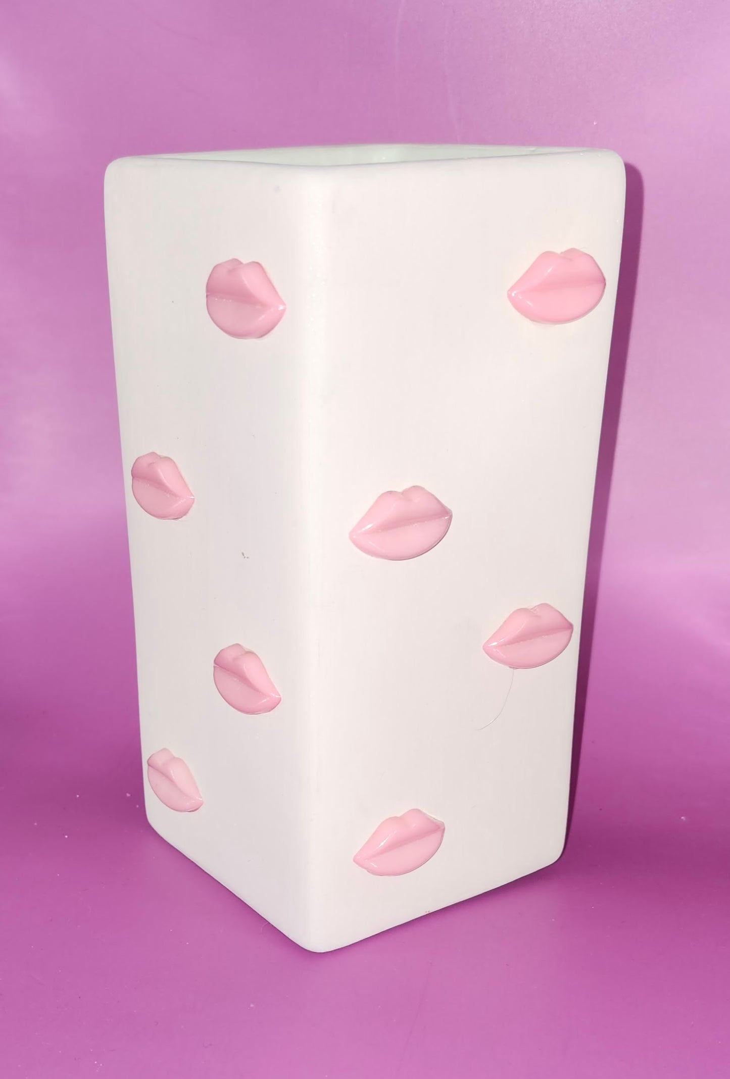 Ceramic Lips Vase Pink, Red Black white