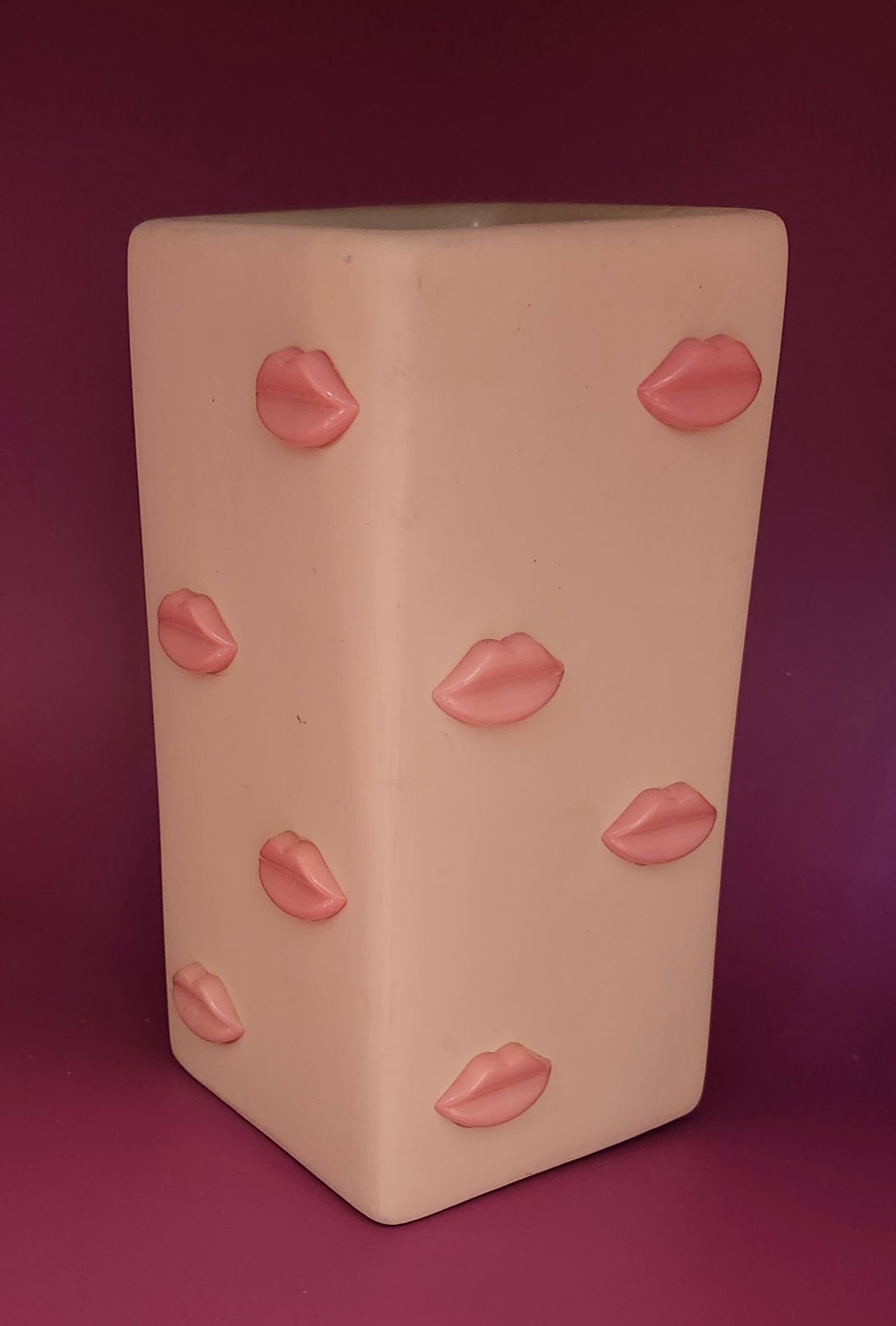 Ceramic Lips Vase Pink, Red Black white