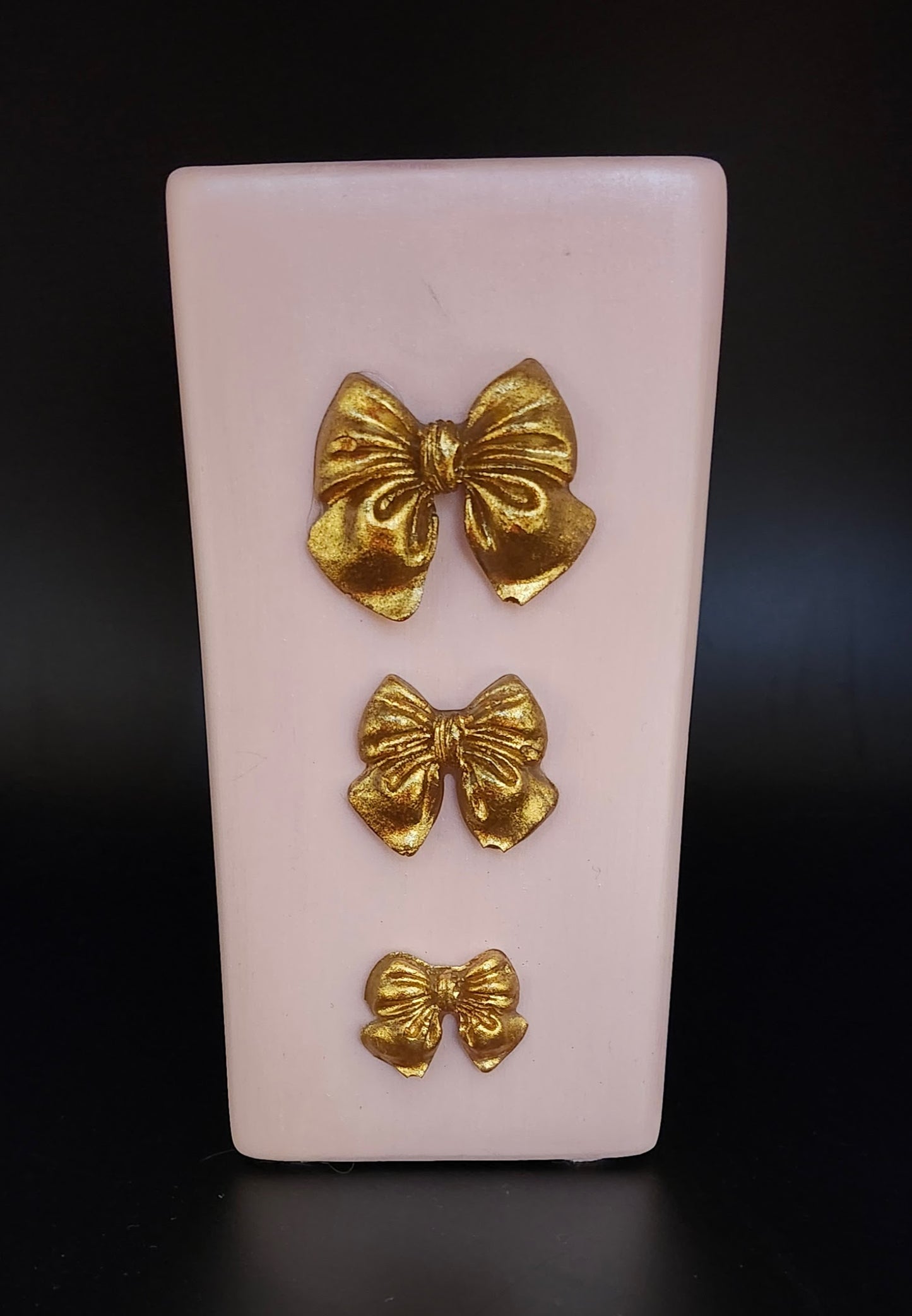 Pink & Gold Bows Vase