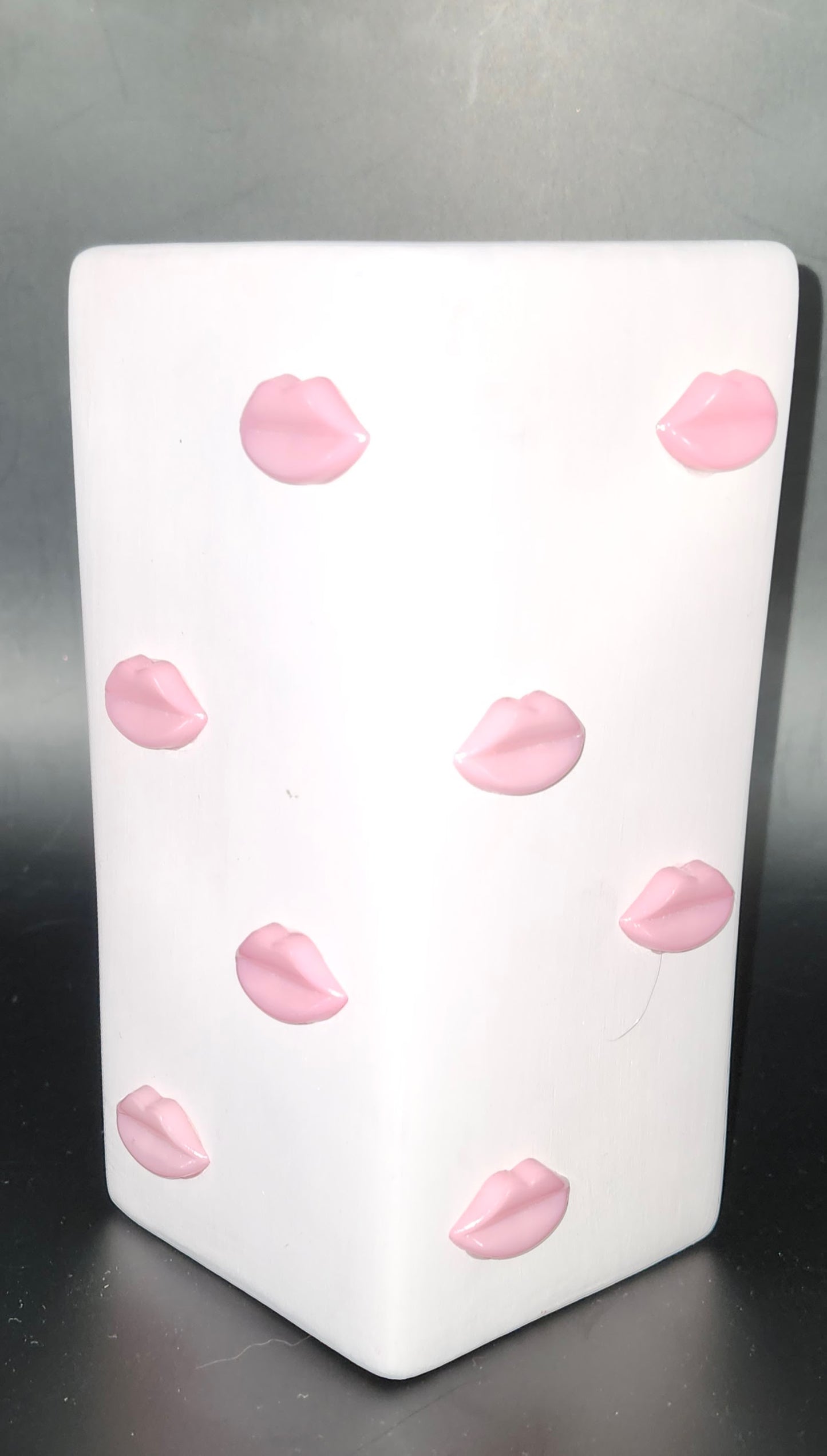 Ceramic Lips Vase Pink, Red Black white