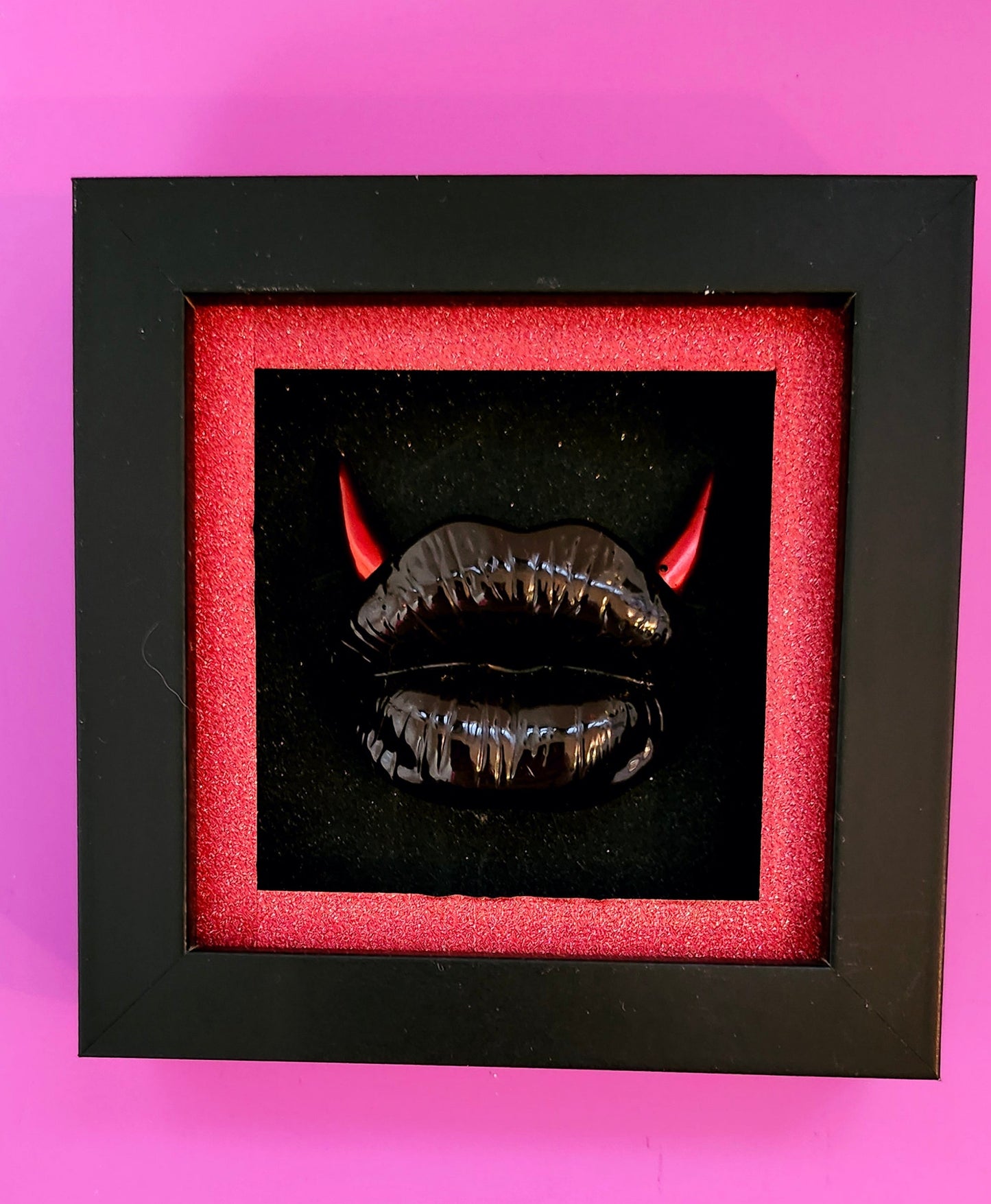 3D  Black Devil Lips Gothic Picture  💋