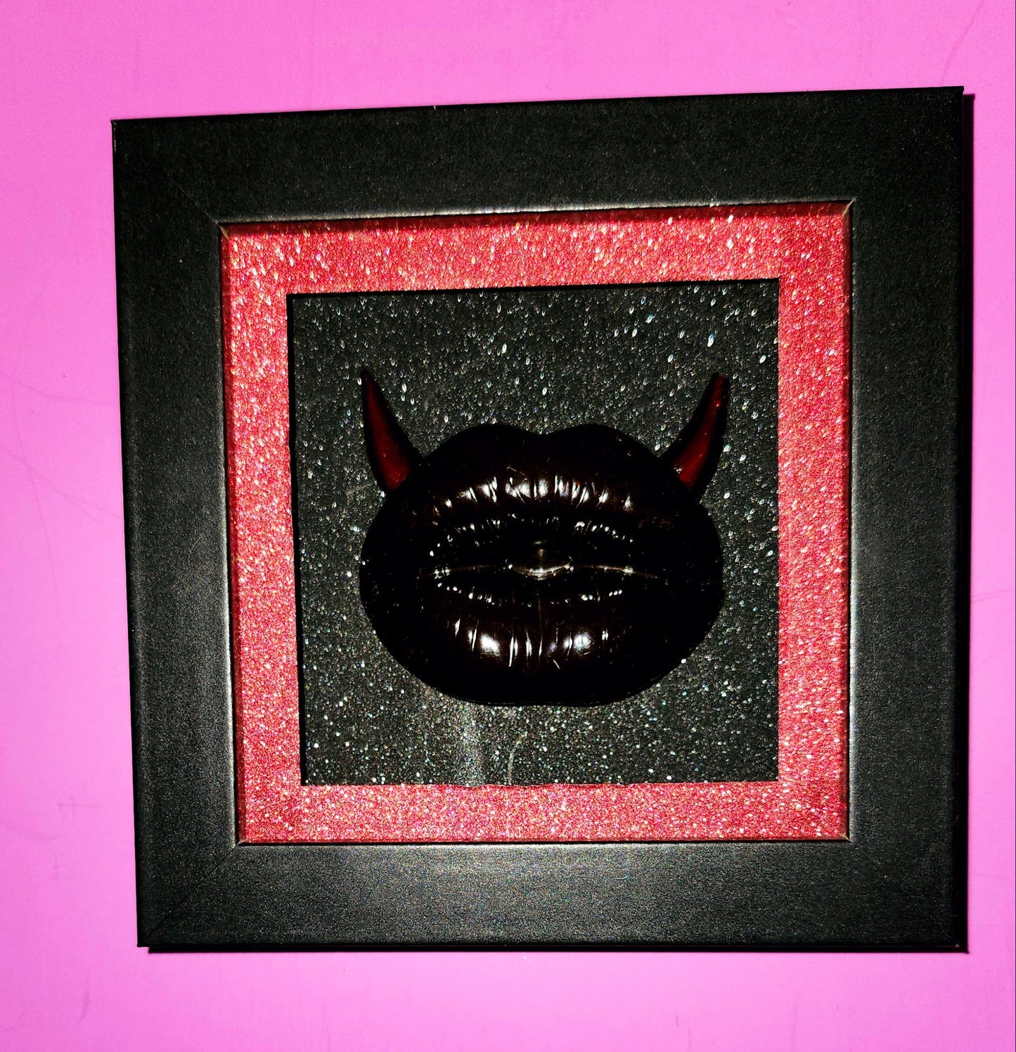 3D  Black Devil Lips Gothic Picture  💋