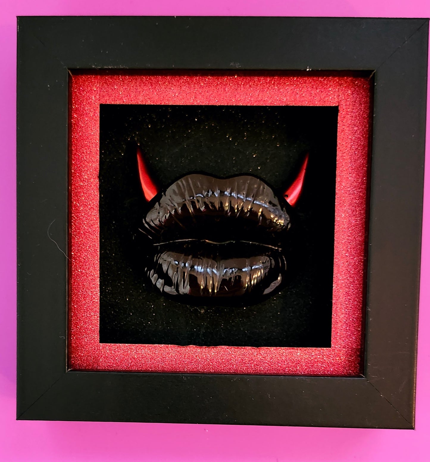 3D  Black Devil Lips Gothic Picture  💋