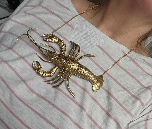 Large Gold Coloured Lobster statement necklace
