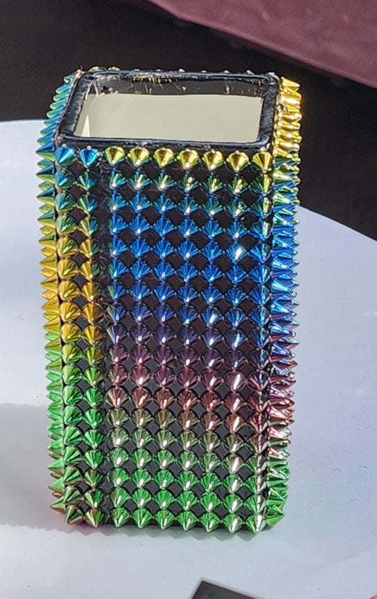 Rainbow Multicoloured Studs Vase