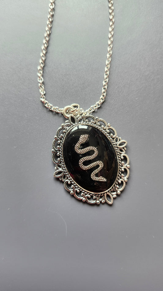 Gothic Halloween Pendant Snake Necklace