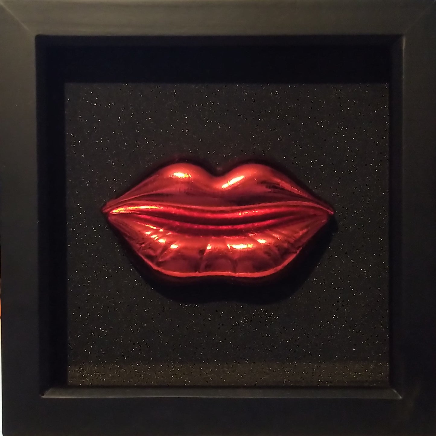 3D Large Lips Framed Pop Art Picture
