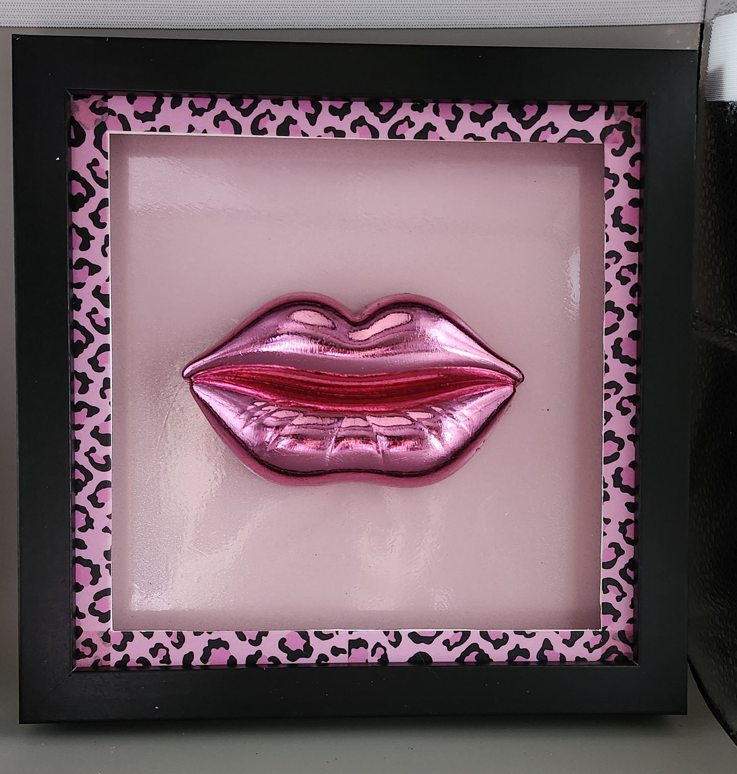 3D Large Lips Framed Pop Art Picture