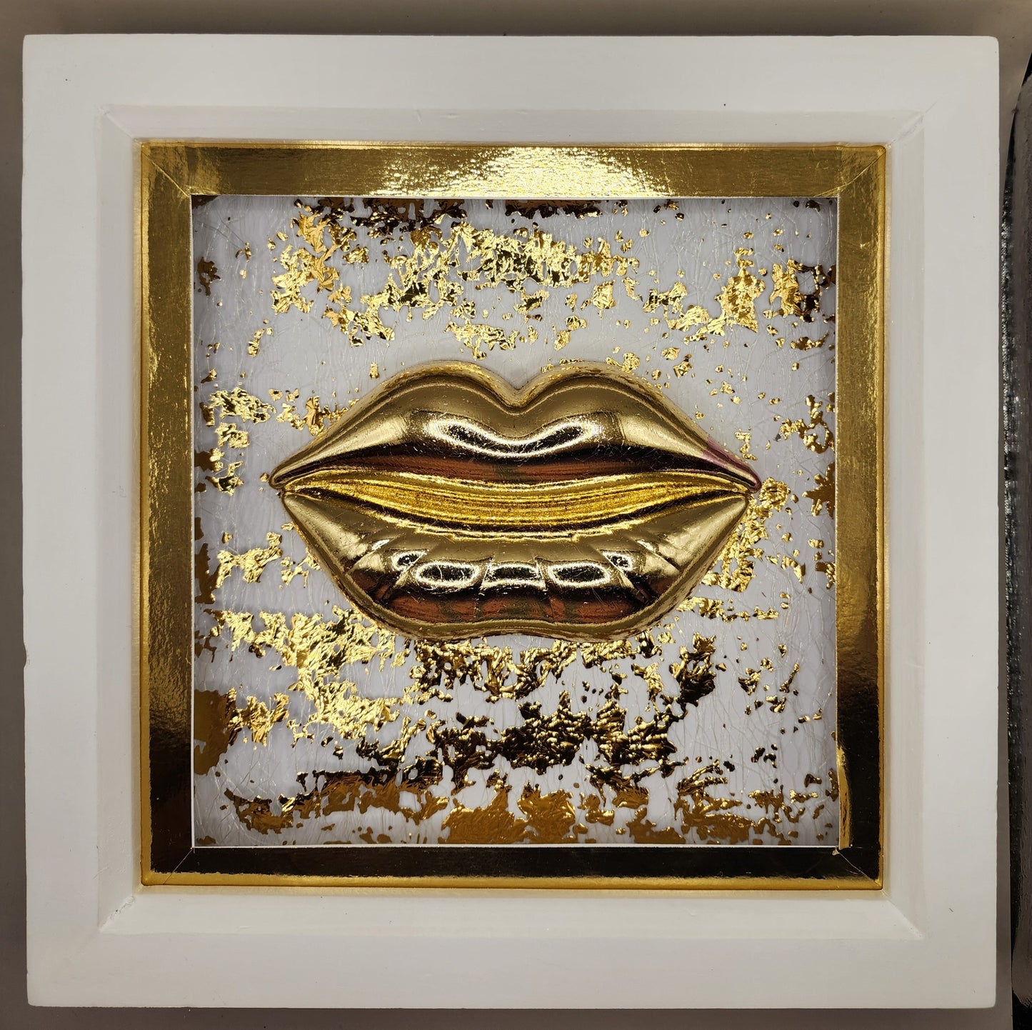 3D Large Lips Framed Pop Art Picture