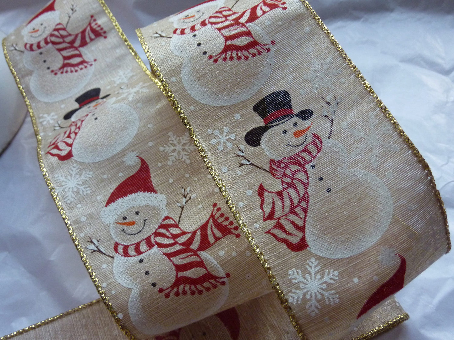 Wire Edged Christmas Assorted Ribbon 63mm/ 38mm Wide x 1 Metre