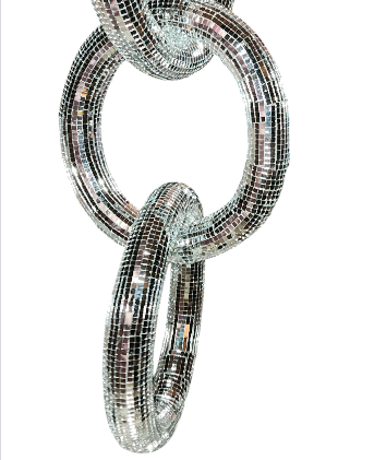 Mirrorball Glitter Large Hanging Style Mirror Chain