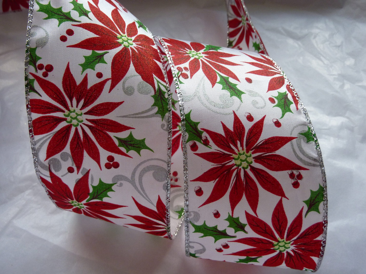 Wire Edged Christmas Assorted Ribbon 63mm/ 38mm Wide x 1 Metre