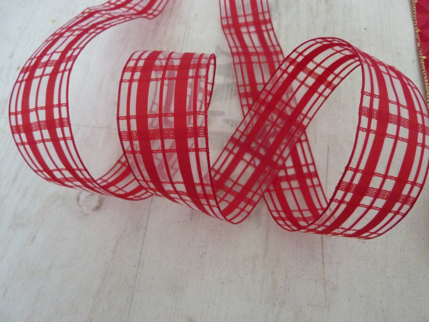 Wire Edged Ribbon 38mm Wide x 1 Metre