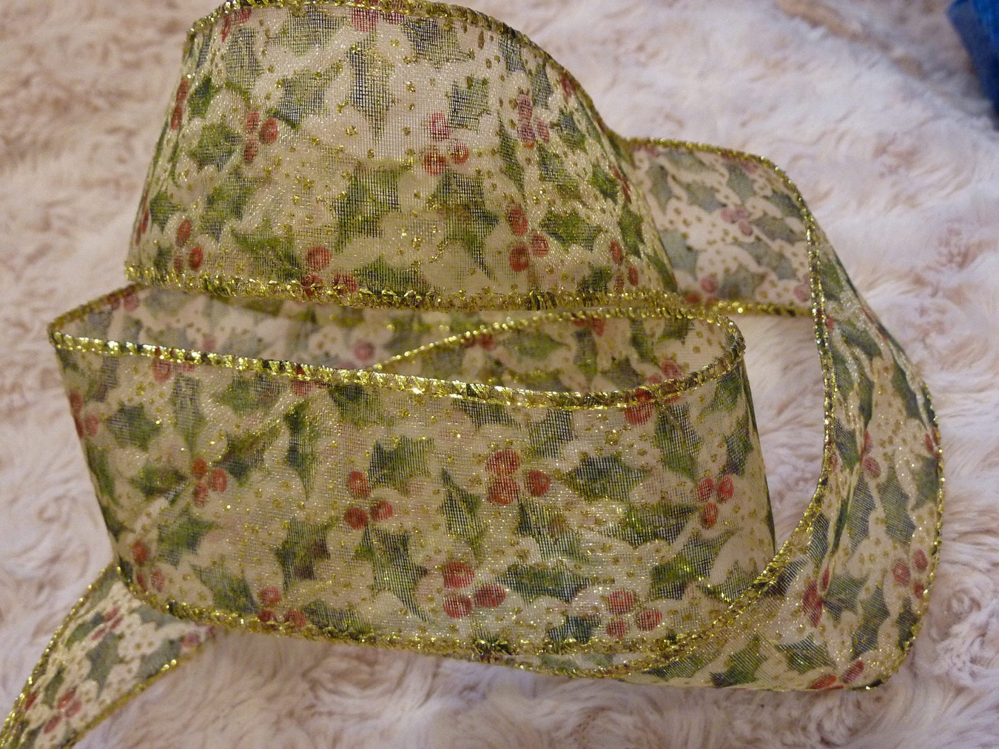 Wire Edged Christmas Assorted Ribbon 63mm/ 38mm Wide x 1 Metre