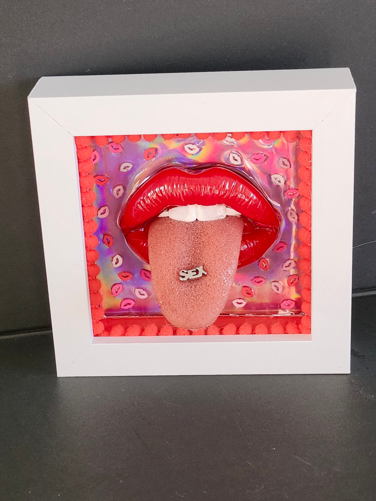 3D Lips Its a vibe!  wall art picture framed
