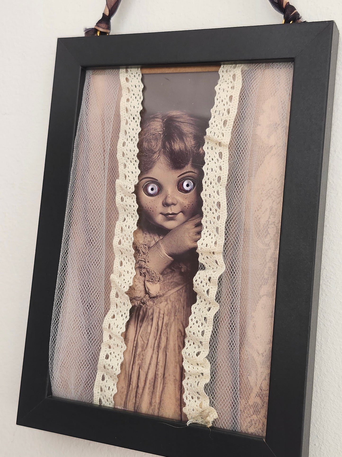 Elsa Spooky Doll Framed picture A5