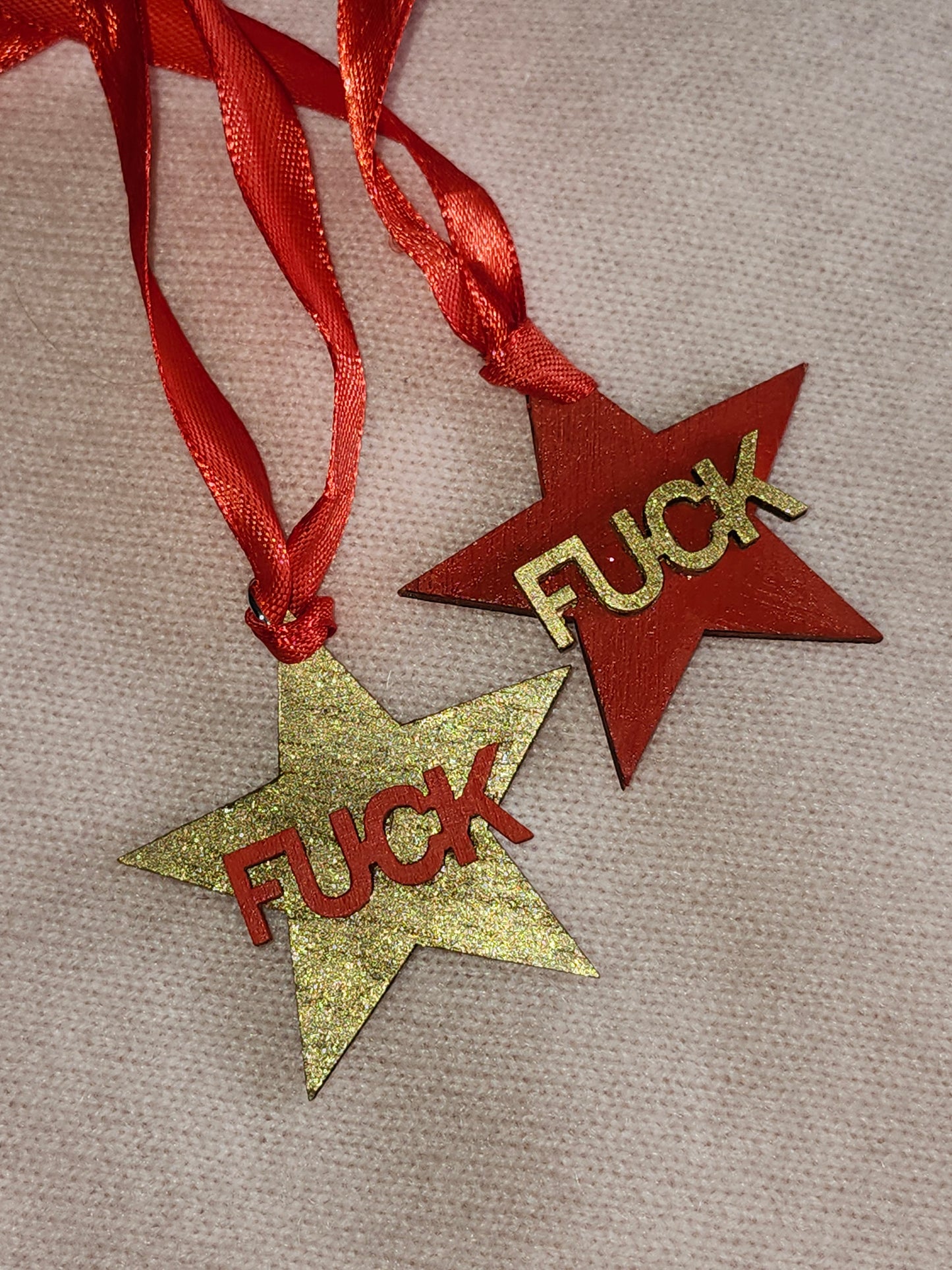 Christmas 2 rude star decorations