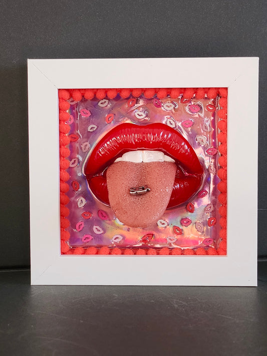 3D Lips Its a vibe!  wall art picture framed
