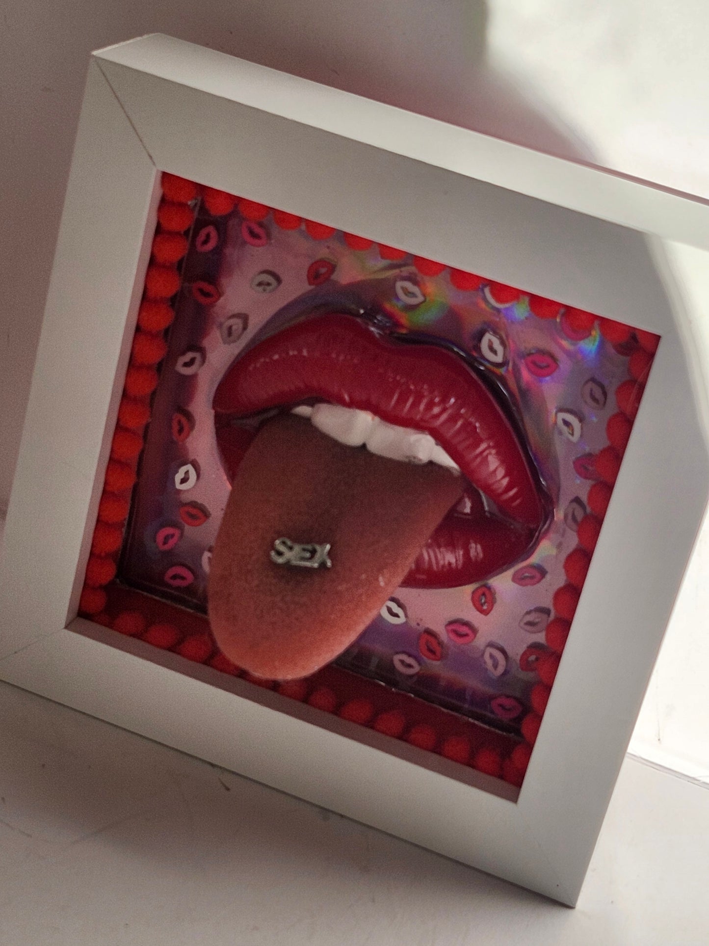 3D Lips Its a vibe!  wall art picture framed