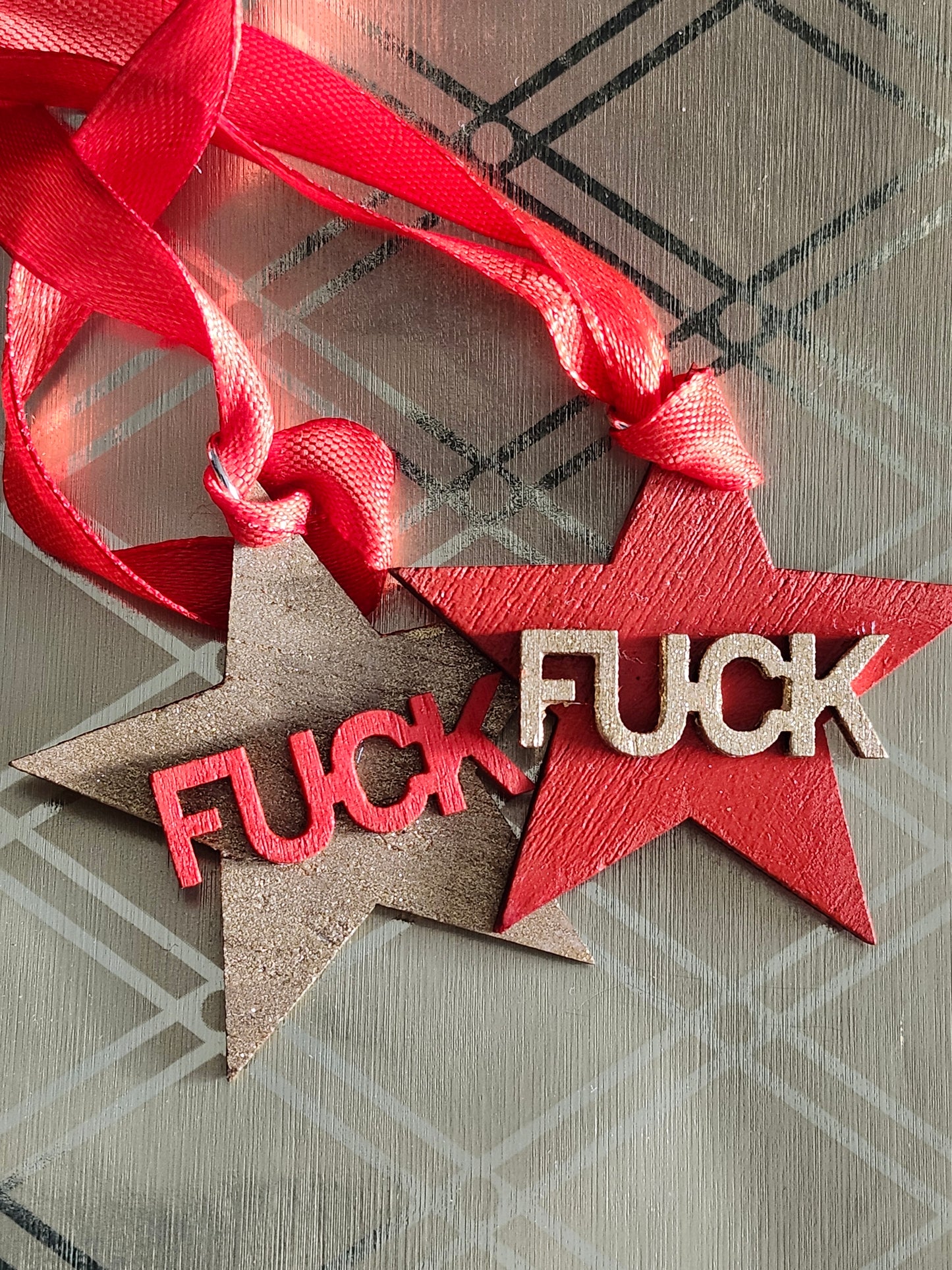 Christmas 2 rude star decorations