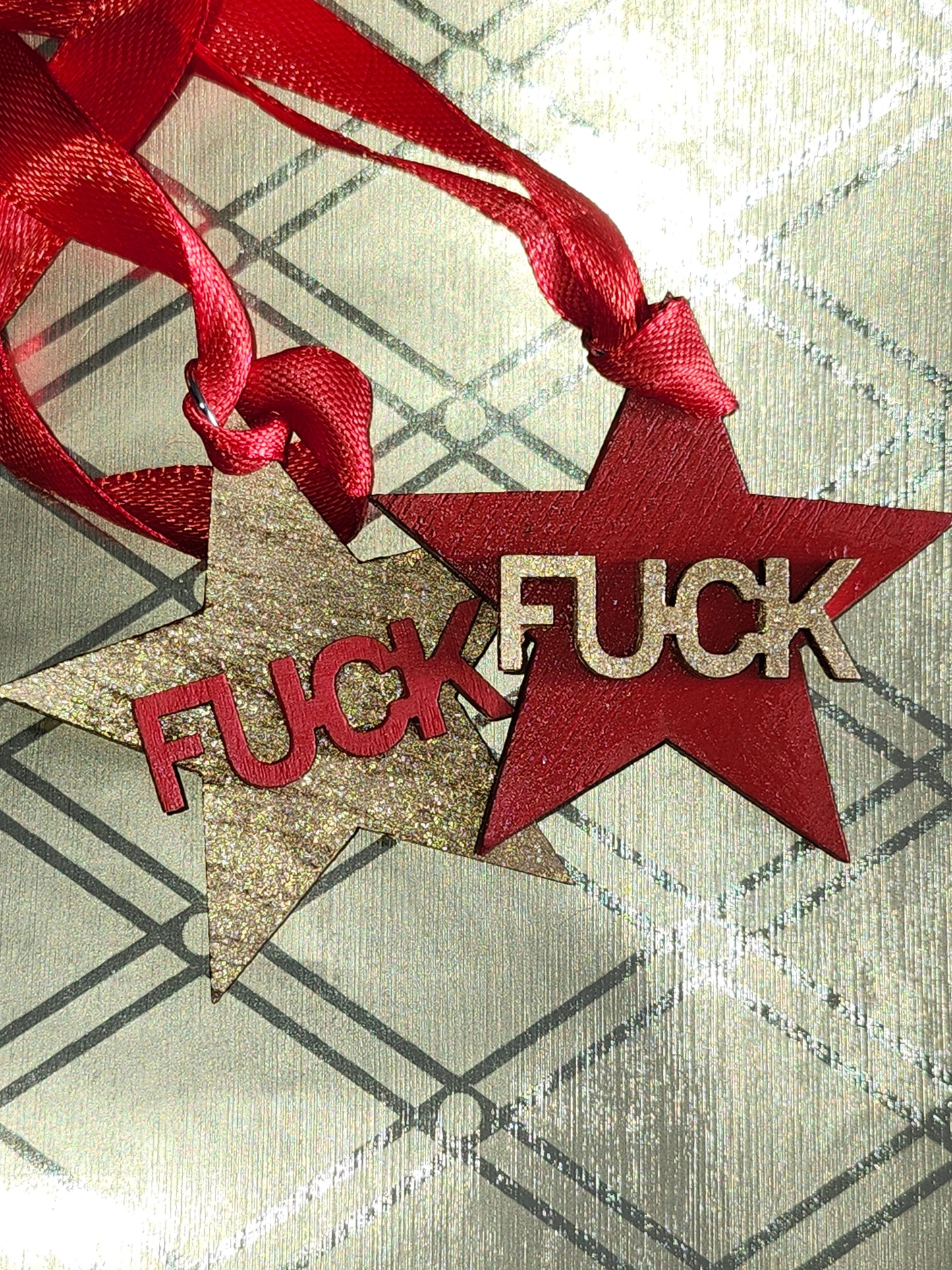 Christmas 2 rude star decorations