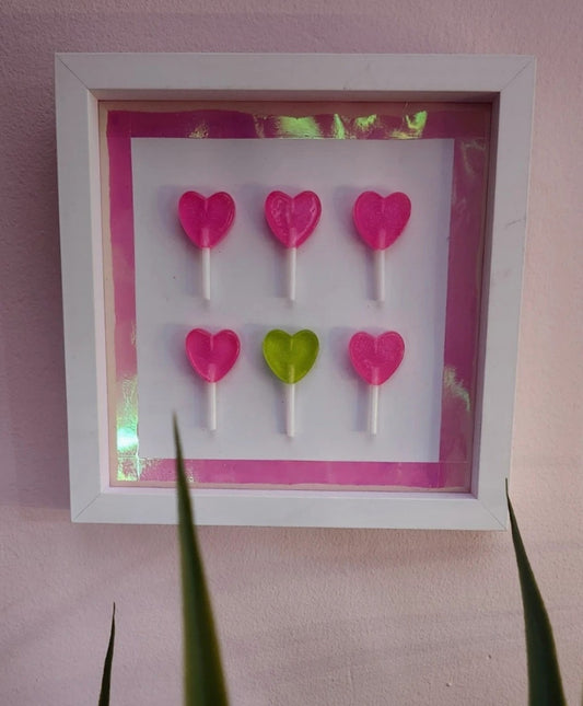 3d Lollipop framed picture